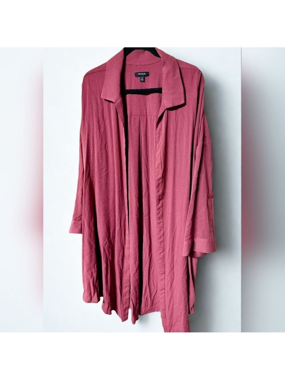 Torrid Mauve Long Open Front Cardigan Size 3
